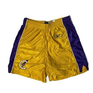 Vintage Reebok Los Angeles Lakers Purple & Gold NBA Basketball Shorts Womens XL